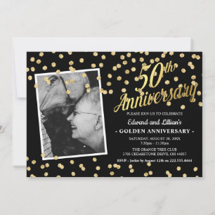 50-års bröllopsjubileum-fest inbjudningar