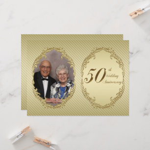 50-års bröllopsjubileum Foto Inbjudningskort