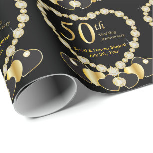 *50-års bröllopsjubileum Gör-det-själv namn och Presentpapper