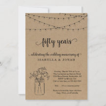 50-års bröllopsjubileum Inbjudan