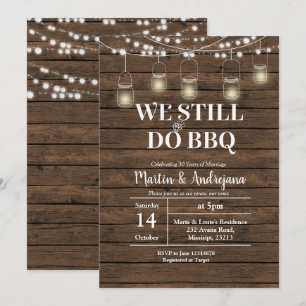 50-års Bröllopsjubileum inbjudan till BBQ