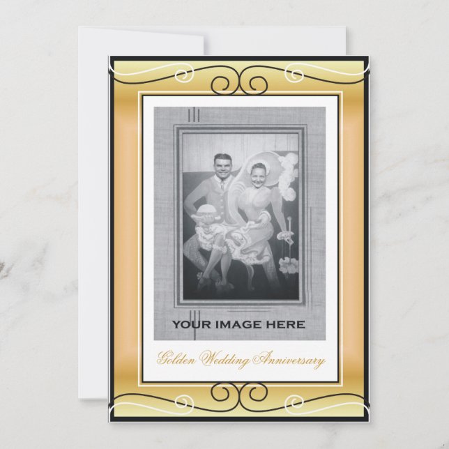 50-års bröllopsjubileum inbjudningar (Framsida)
