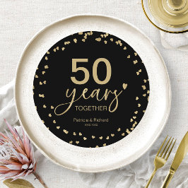 50-års bröllopsjubileum Ladde tallrik insats Inbjudningar