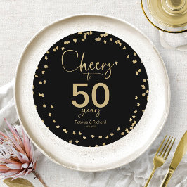 50-års bröllopsjubileum Laddeplattinsert Inbjudningar
