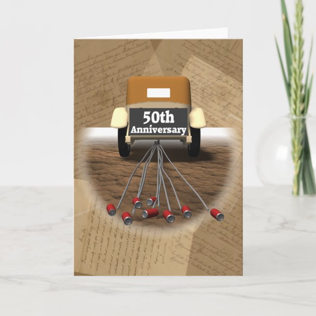 50-års bröllopspresenter kort (Framsida)