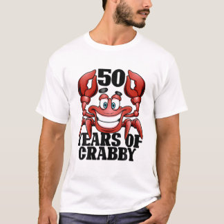 50 års Crabby Funny Crab Beach 50:e födelsedagen T Shirt