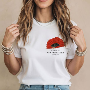 50-års flamencodansare fläkt födelsedagsfest t shirt
