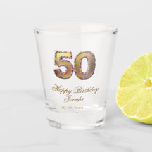 50-års födelsedag lägg till namn datum år guld blo