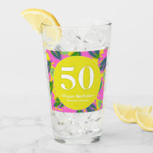 50-års födelsedag tropisk gul färgrik 