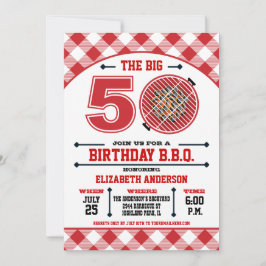 50-års födelsedags grillfest inbjudan
