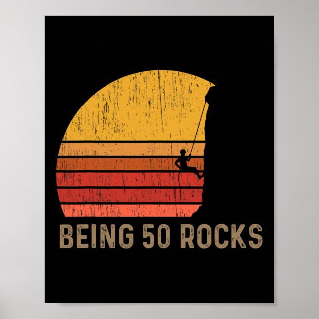 50-års födelsedags klippklättring  poster (Framsidan)