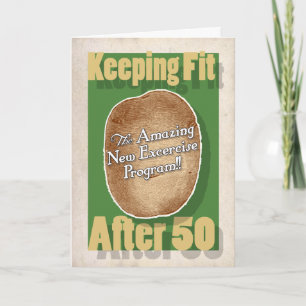 50-års födelsedags kort: Potatis Säcks Fitness Pro Kort