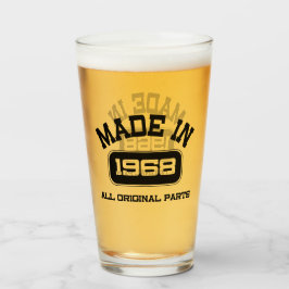 50-års födelsedags ölglas glaskopp