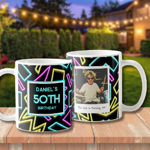 50-års födelsedags retro foto  kaffemugg