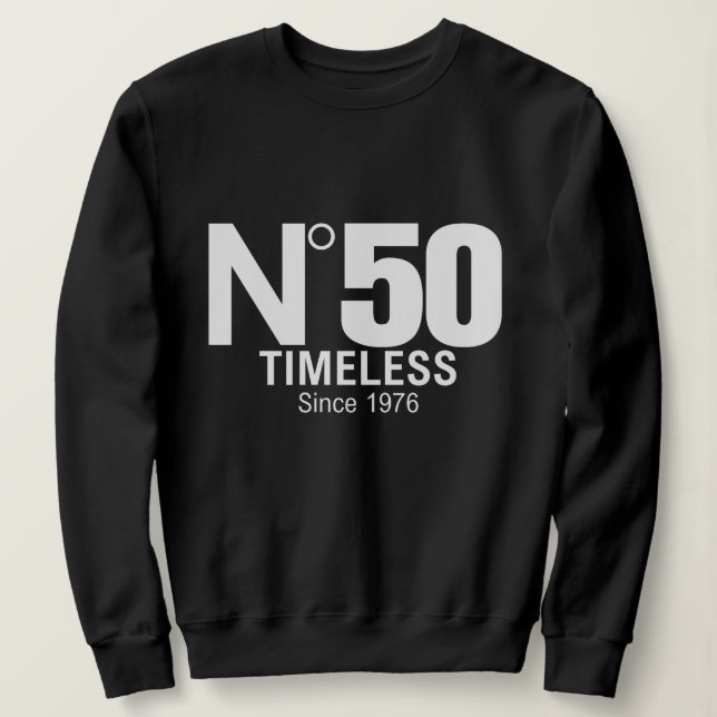 50-års födelsedags-sweatshirt t shirt (Design framsida)