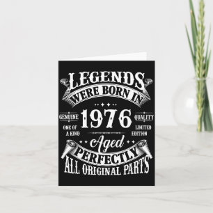 50-års födelsedags vintage född 1976 design kort