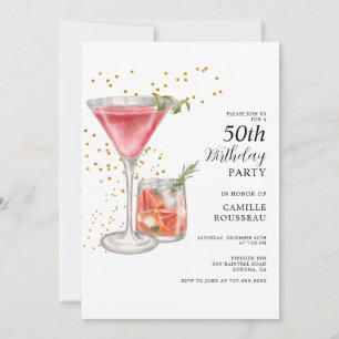 50-års födelsedagscocktailparty inbjudan