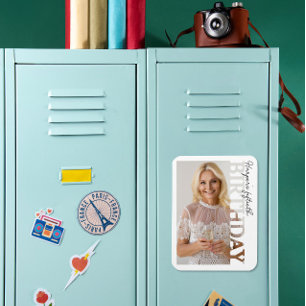 50-års födelsedagsfoto högskolefest magnet