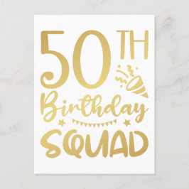 50-års födelsedagsgrupp 50 Festsällskap Vykort