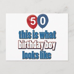 50 års födelsedagskalender vykort