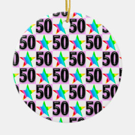 50 ÅRS GAMLA TOPPEN STAR JULGRANSPRYDNAD KERAMIK