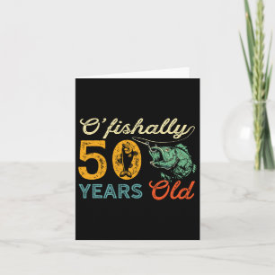 50 års gammal fiskegåva 50:e födelsedag Coola femt Kort