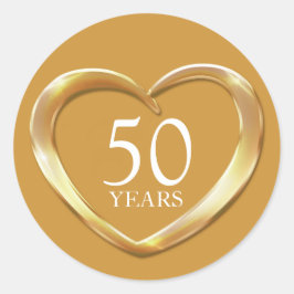 50 års guldårsjubileum runt klistermärke