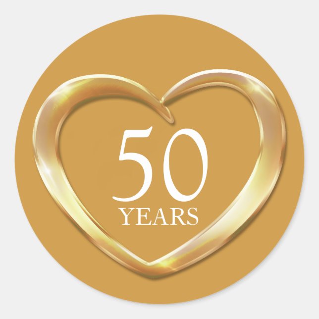 50 års guldårsjubileum runt klistermärke (Framsida)