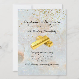 50-års guldbryllup Elegant Chic Inbjudningar