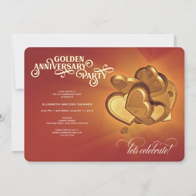 50-års guldjubileumsfest (Version 1) Meddelande (Framsida)