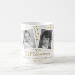 50-års gyllene bröllopsdag Barndomsbilder Kaffemugg
