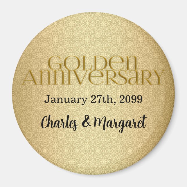 50-års gyllene bröllopsdag magnet (Framsidan)