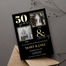 50-års gyllene bröllopsjubileum Då & Nu