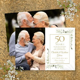50-års gyllene bröllopsjubileum Grönska 2 bilder Spara Datumet