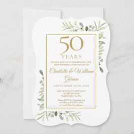 50-års jubileum Gröna blad Inbjudningar