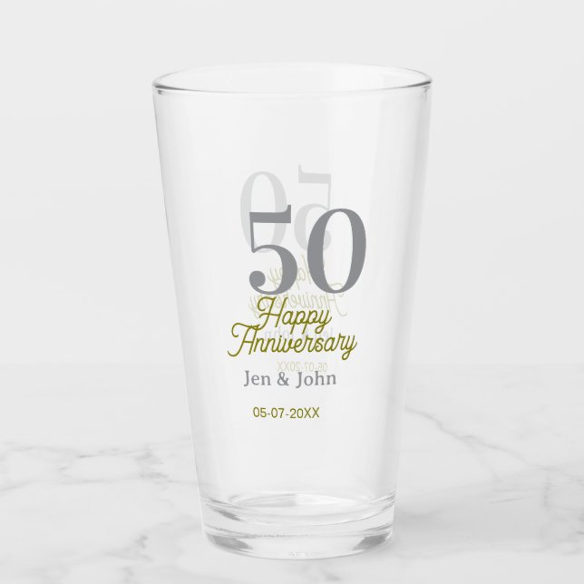 50-års jubileum namn datum silver guld datum  glaskopp (Framsida)