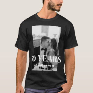 50 Års Lycka Elegant Bröllopsjubileum T Shirt