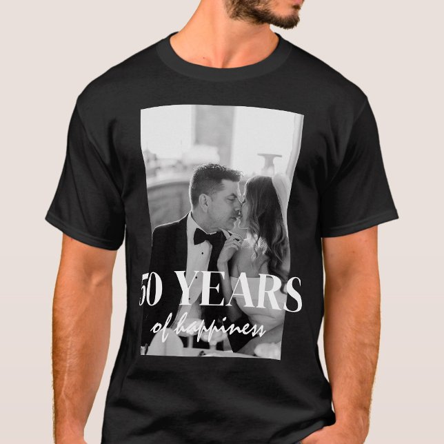50 Års Lycka Elegant Bröllopsjubileum T Shirt (50th Wedding Anniversary T-shirt)