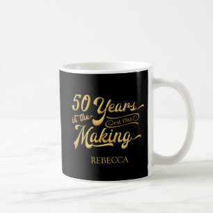 50 ÅRS Svart Guld I SKAPAR Kaffemugg