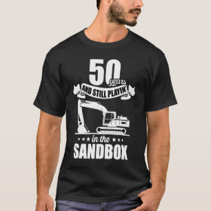 50 års uppspelning i Sandbox Excavator Operator Bi T Shirt