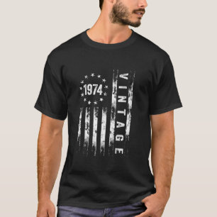 50 års Vintage för gamla gåvor 1974 Amerikansk Fla T Shirt