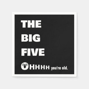 50-årsdag Åldras Humor  Pappersservett