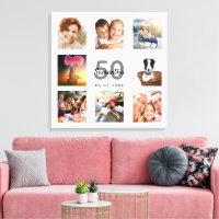 50-årsdag anpassningsbar fotokollage white monogra