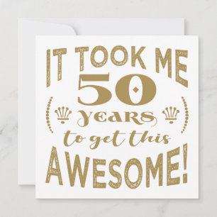 50-årsdag Awesome Kort