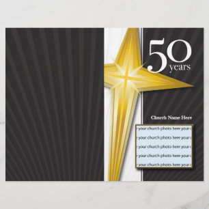 50-årsdag för kyrkan reklamblad