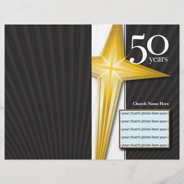 50-årsdag för kyrkan reklamblad (Framsidan)