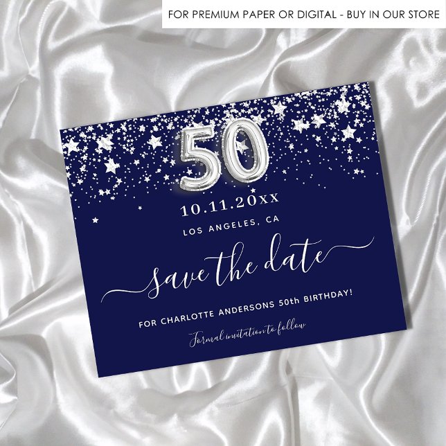 50-årsdag för marinblå silver-spara flygblad (Skapare uppladdad)
