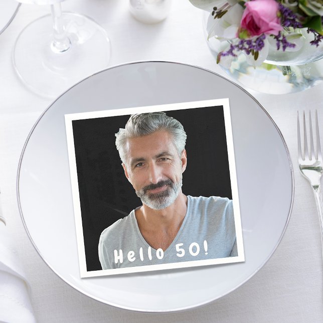 50-årsdag foto hej 50 killar manar pappersservett (Skapare uppladdad)
