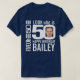 50-årsdag, mono, se 50-anpassningsbars foto och na t shirt (Design framsida)