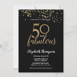 50-årsdag och fantastisk 50-årsdag Anpassningsbar Inbjudningar